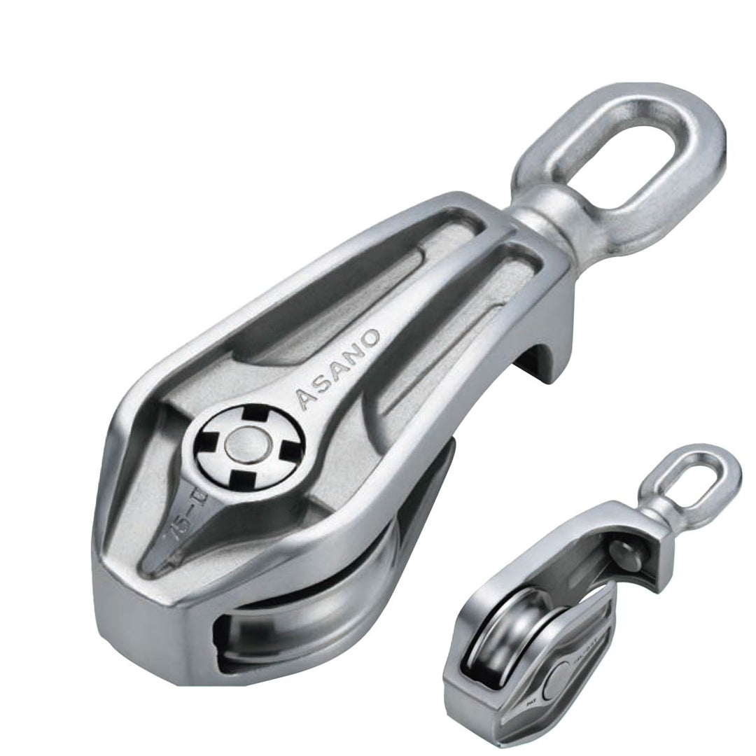 AKワニブロックP型 PAT.ステンレス滑車:ASANO