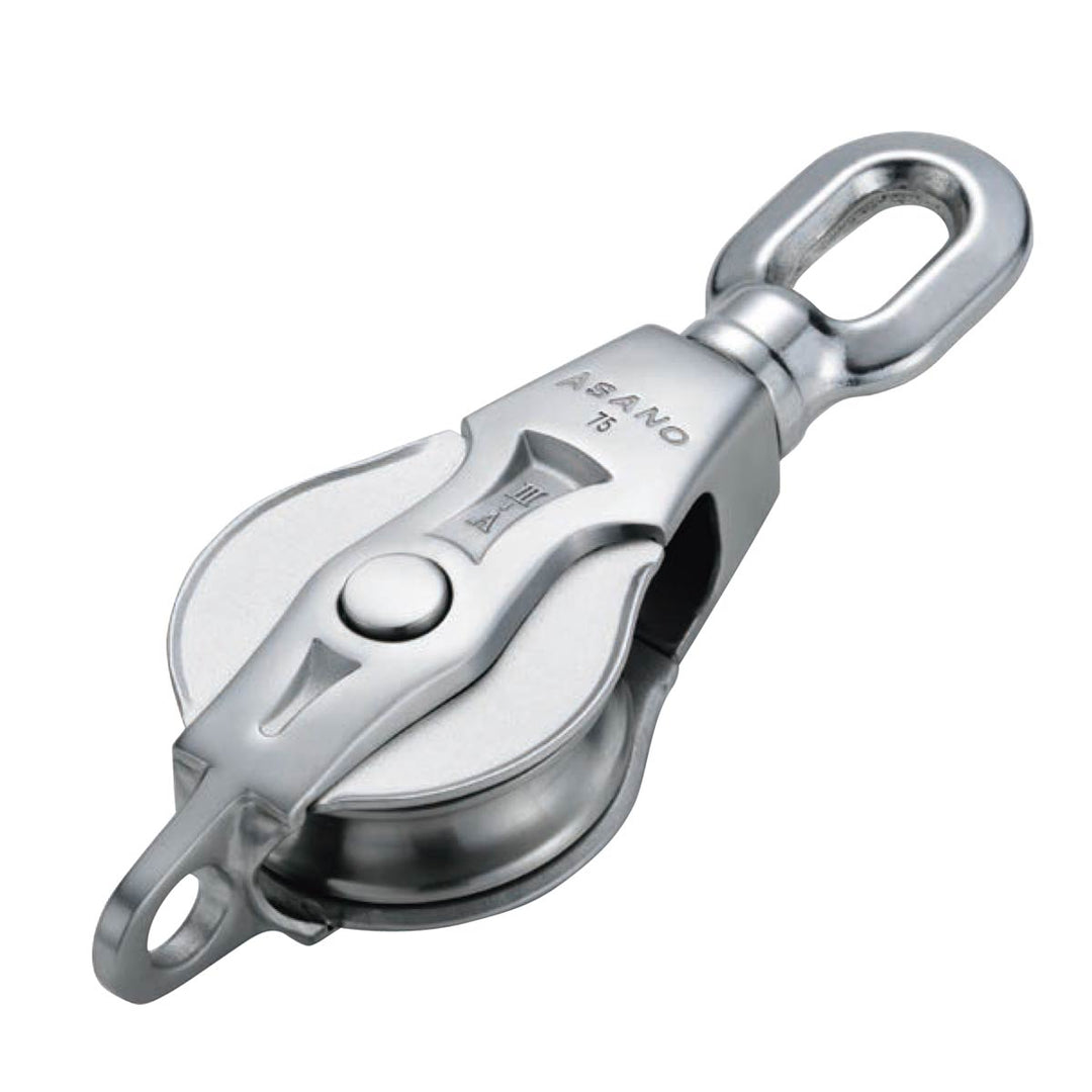 AKブロックⅢ-A型 オーフ PAT.ステンレス滑車(1車・2車):ASANO