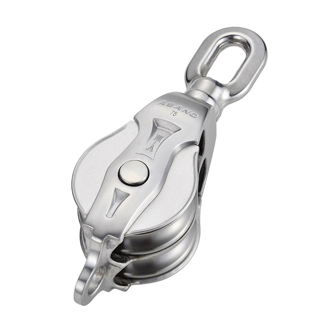 AKブロックⅢ-A型 オーフ PAT.ステンレス滑車(1車・2車):ASANO