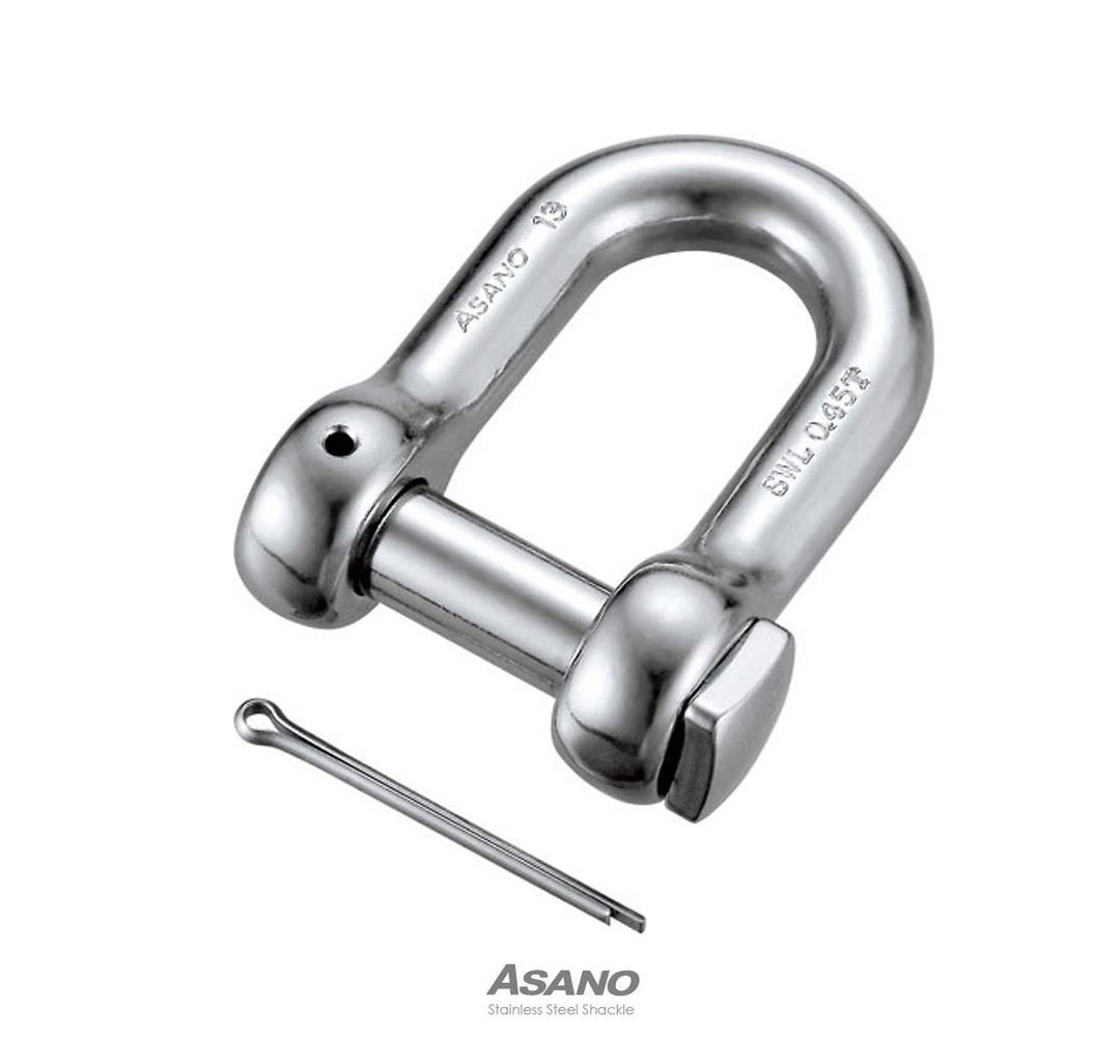 【単品】ステンレス 角頭シャックル(割りピン付) ASANO