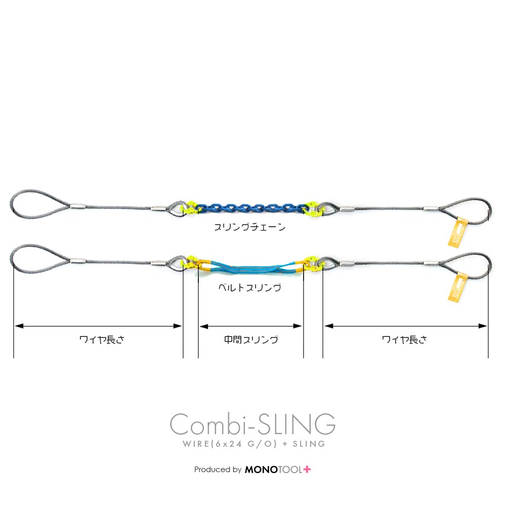コンビスリング（玉掛ワイヤチェーンスリング）：カスタムオーダーメイド – モノツールプラス