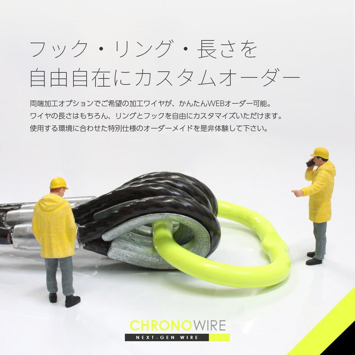 PVC被覆JISワイヤ 2本吊り:クロノワイヤ