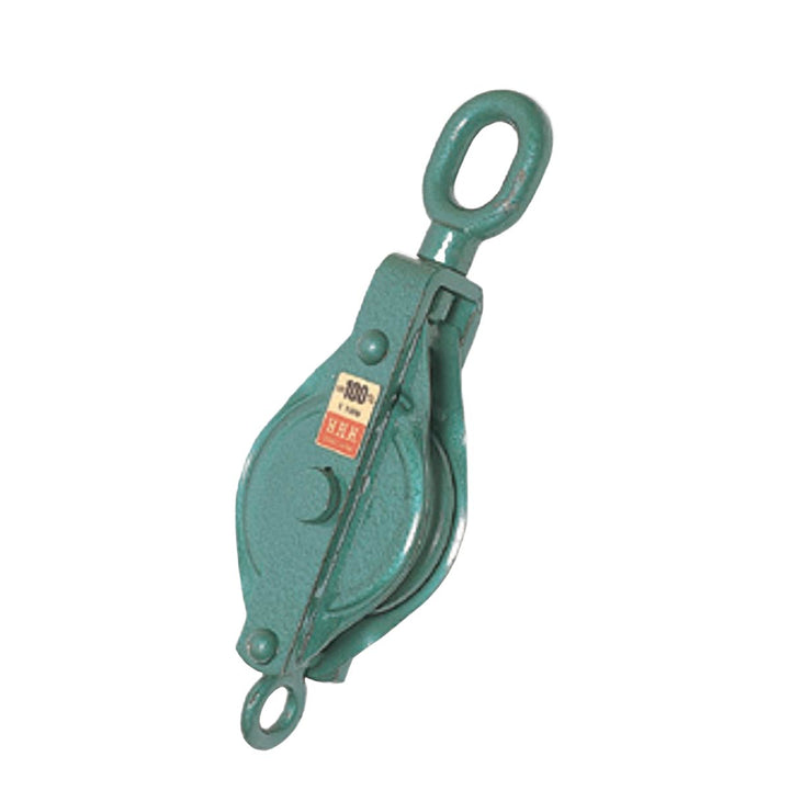 強力型滑車 フック型・オーフ型 1車鉄ブロック(ベケット付):スリーエッチ