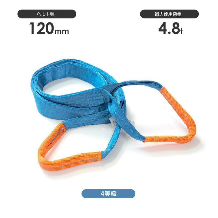 4等級ベルトスリング AQスリング 両端アイ形(E型)