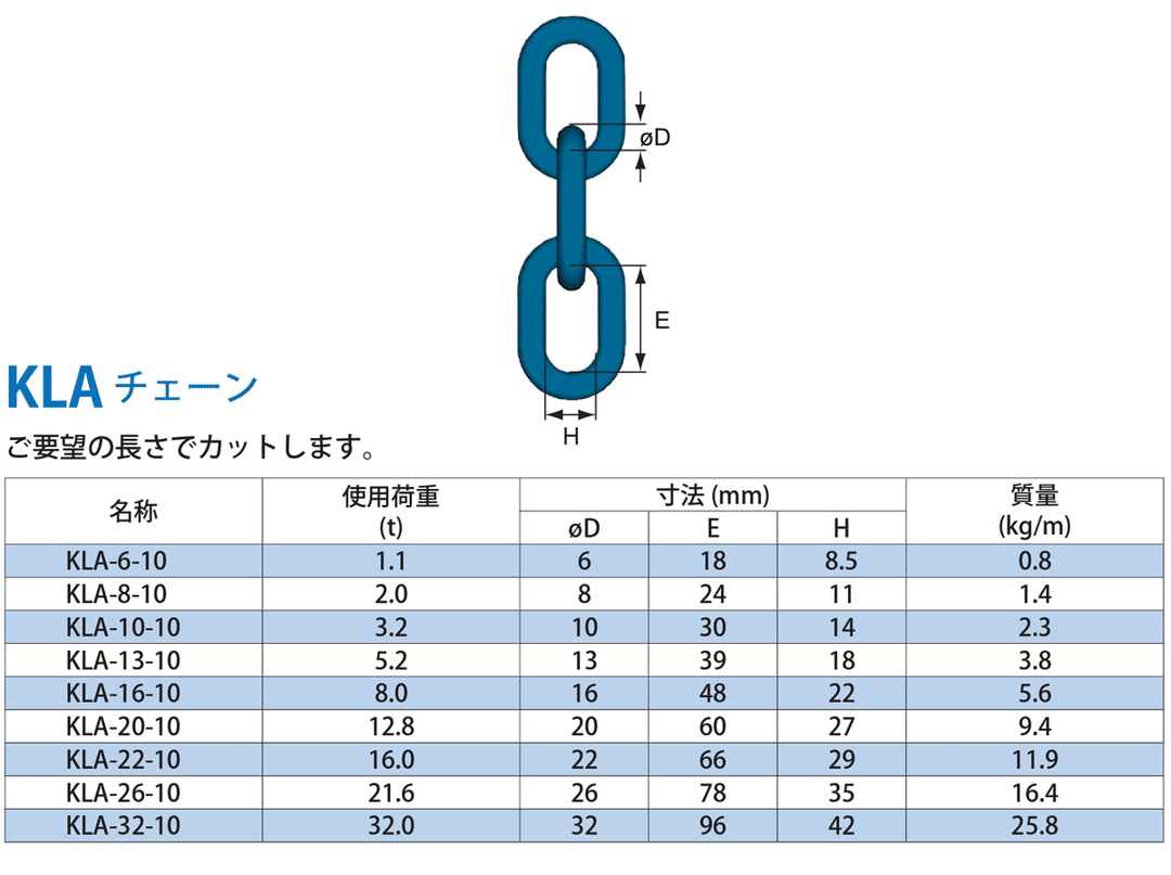 マーテック スリングチェーン KLAチェーン