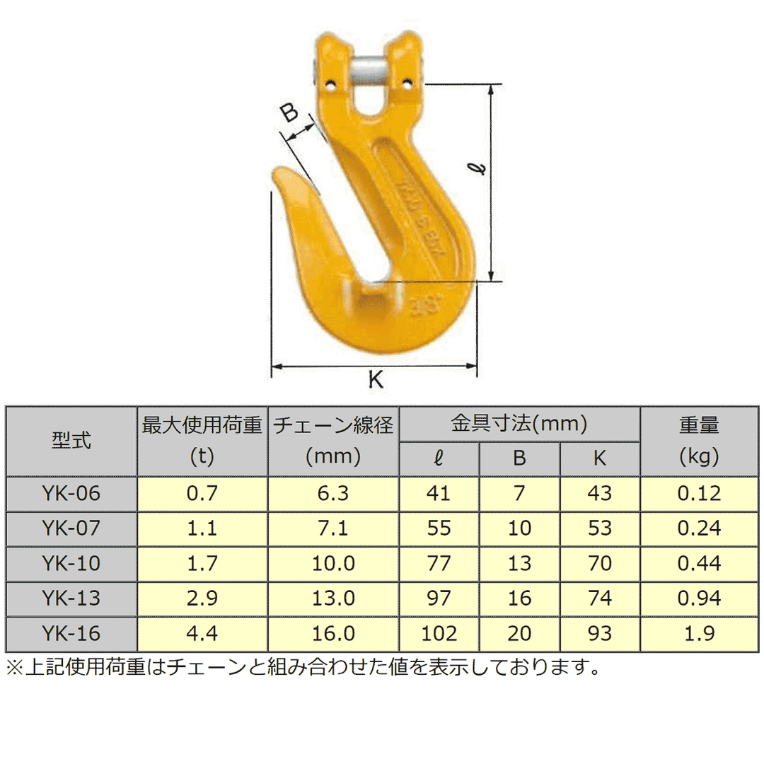YK クレビスグラブフック:リフテック