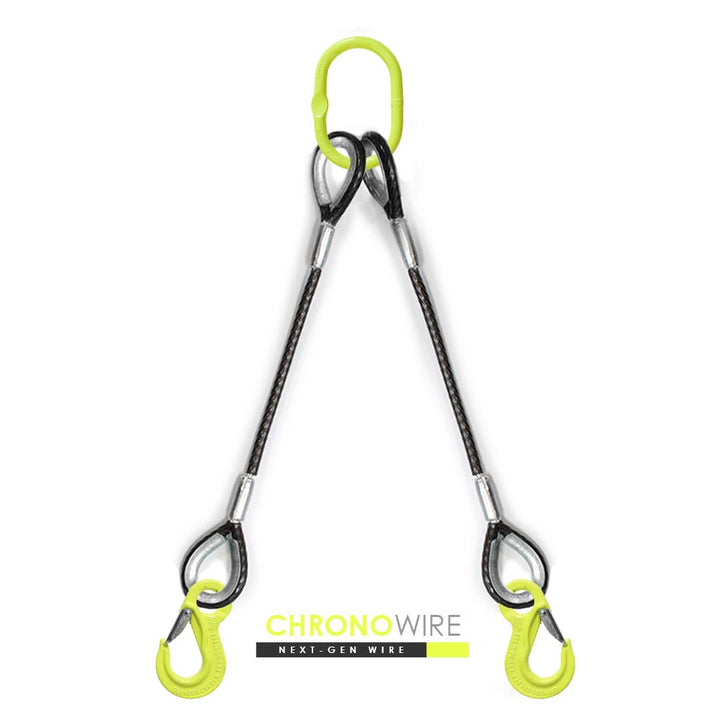 PVC被覆JISワイヤ 2本吊り:クロノワイヤ