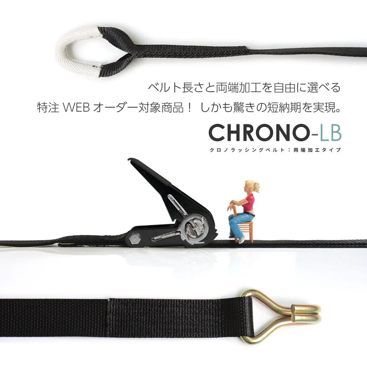 国産ラッシングベルト 両端加工 25mm・50mm クロノラッシングベルト