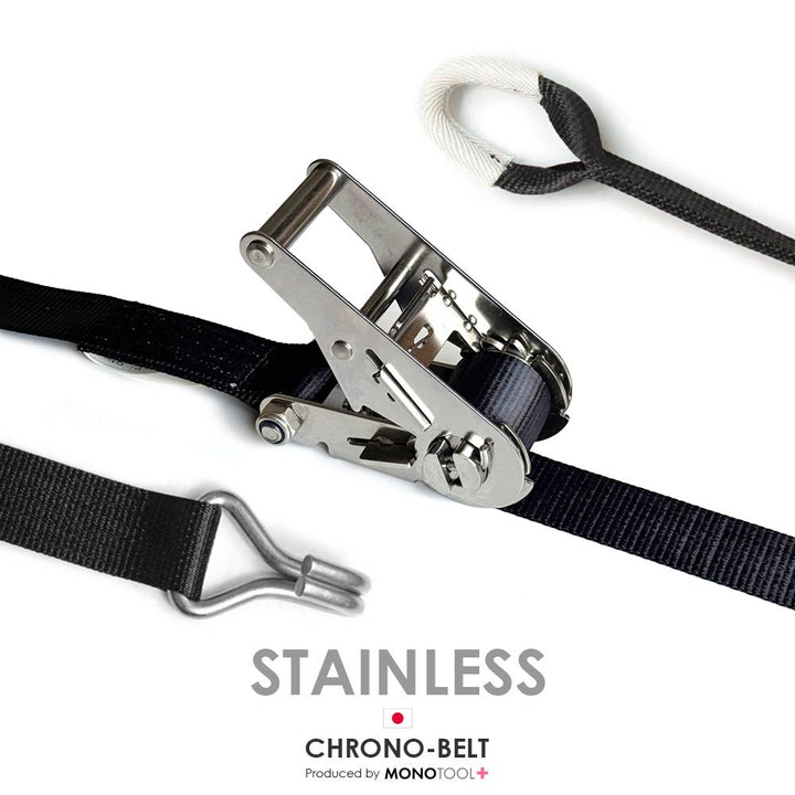 国産ステンレスラッシングベルト JIS規格相当品 両端加工 25mm・35mm・50mm クロノラッシングベルトSUS