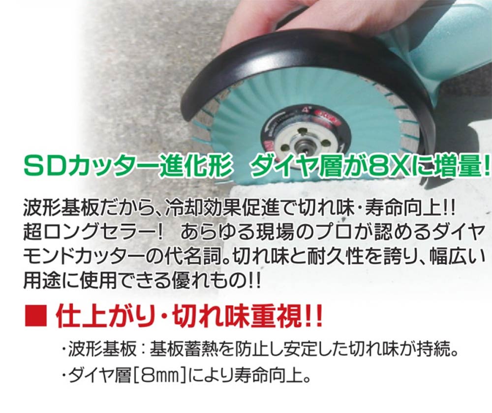 SDカッター8X：鉄筋入りコンクリート切断用：三京ダイヤモンド– モノ
